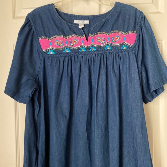 Softly Patio Dress Dark Blue Denim 